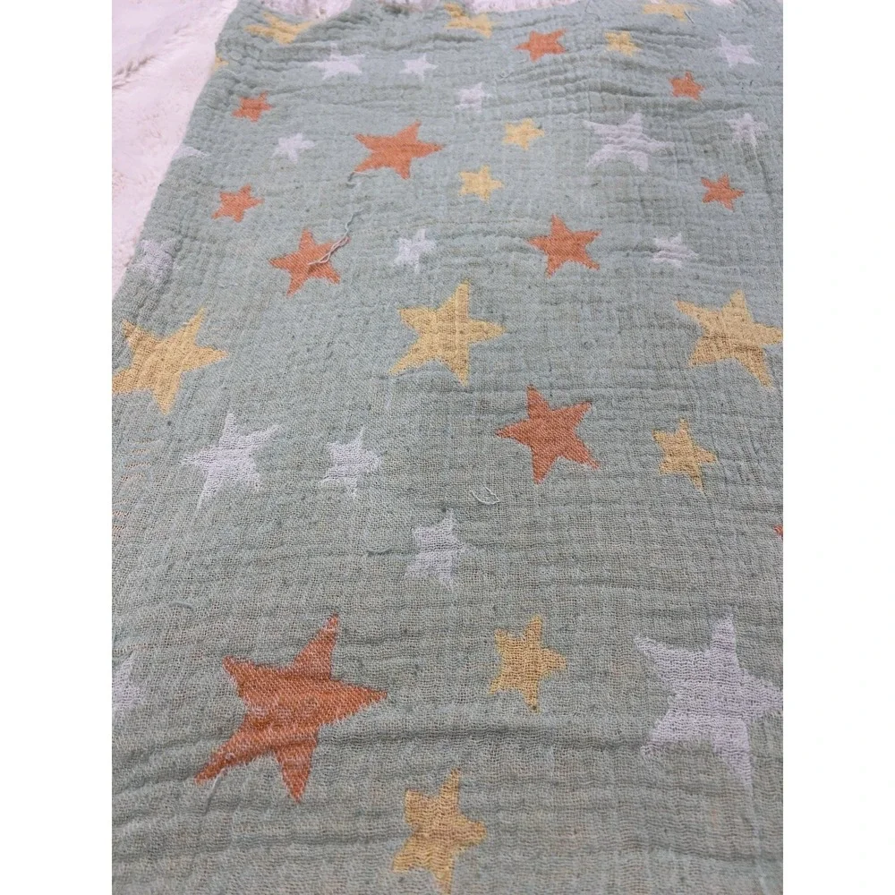 inup home Teen Made In Portugal Star Blanket Blue Orange Yellow